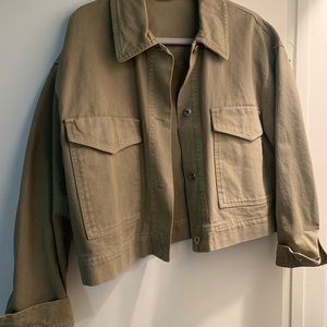 Zara cropped denim jacket